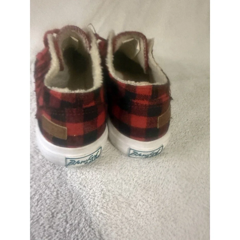 Blowfish Malibu "Maxine" Red and Black Check Plaid Sneakers Women Size 7 - Picture 4 of 10